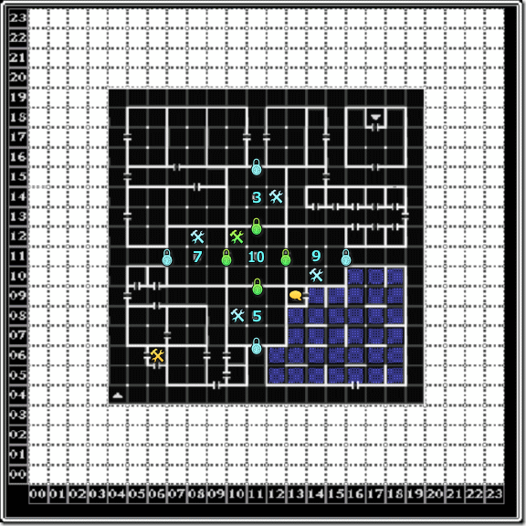 Wizardry外伝 ～戦闘の監獄～ リュードの迷宮 1階