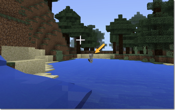 Minecraft 湖のスケルトン