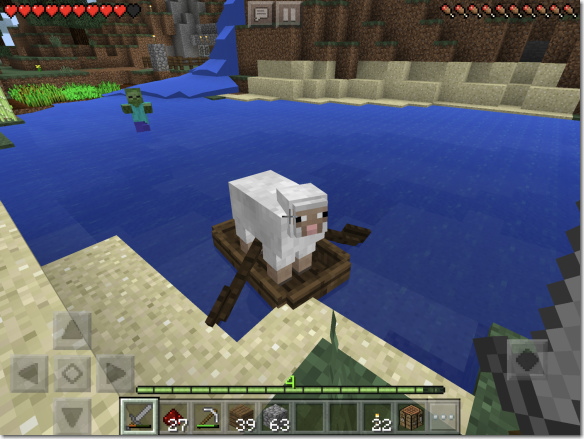 Minecraft ヒツジボート
